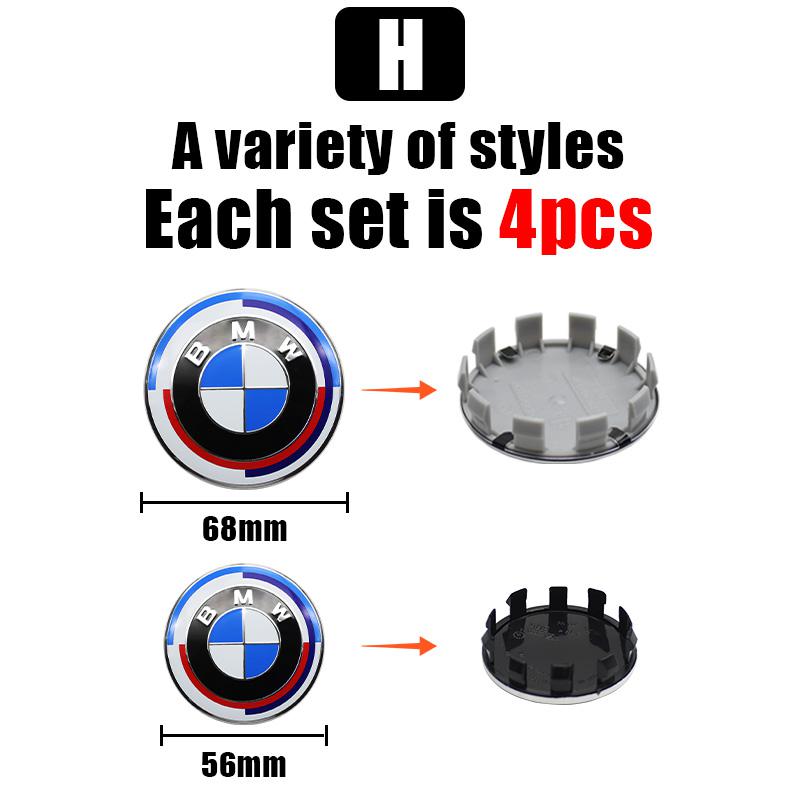 

4Pc 68mm 56mm Wheel Center Cover Wheel Hub Center Integrated Cover Logo For BMW G20 G32 G11 X3 X5 X4 X6 X7 G30 G12 F40 F30 X1 X2 4Pcs 56mmYT