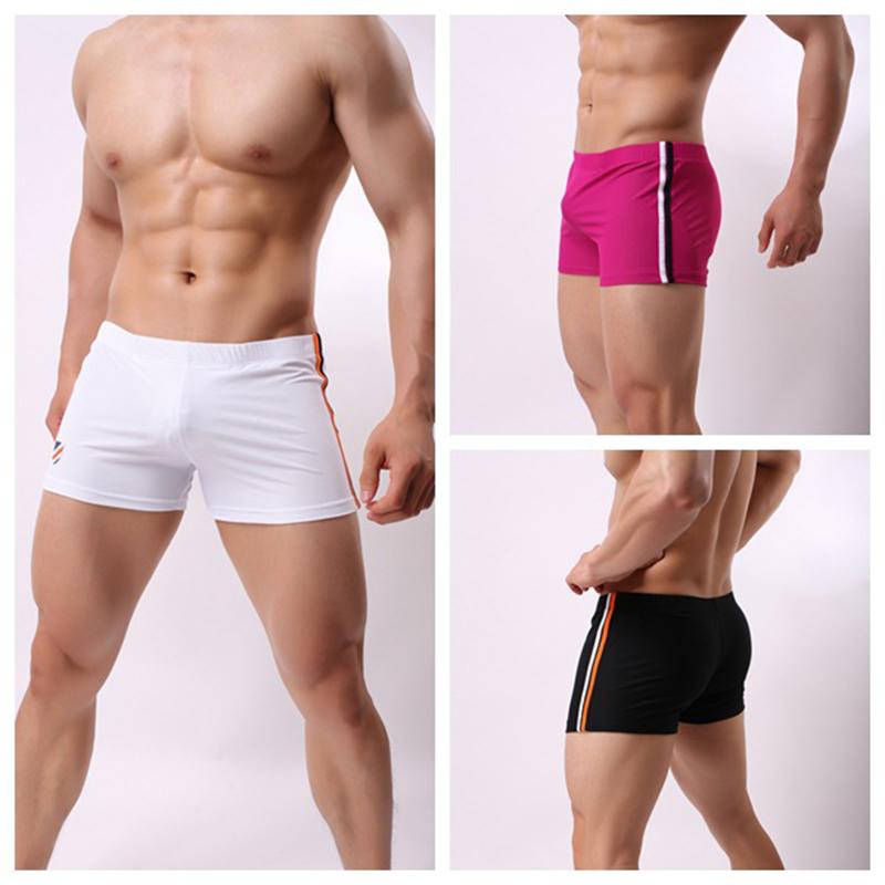 Herren Low-Rise Sportshorts Lässige Unifarbene Boxershorts Atmungsaktive Slim Fit Vier-Punkt-Shorts