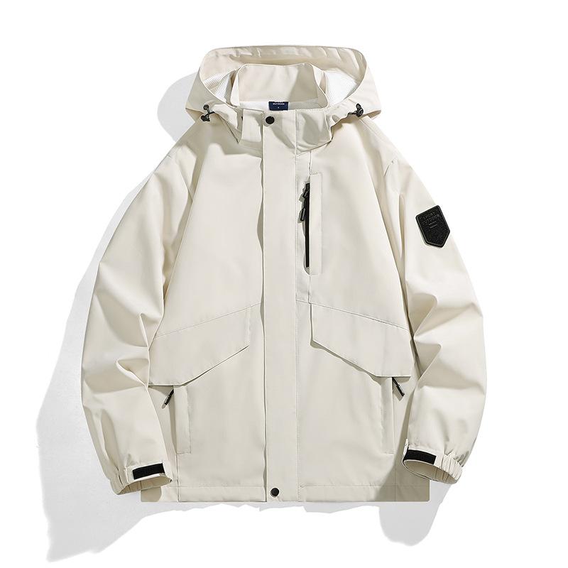 Neue Herren-Paarjacke mit Kapuze, wasserdicht, winddicht, Teenager