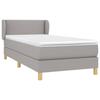 Maison Exclusive - Bettlattenrost mit Matratze Hellgrau 100x200cm Stoff