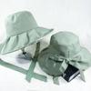 Summer sunshade sunscreen bow brim bucket hat women