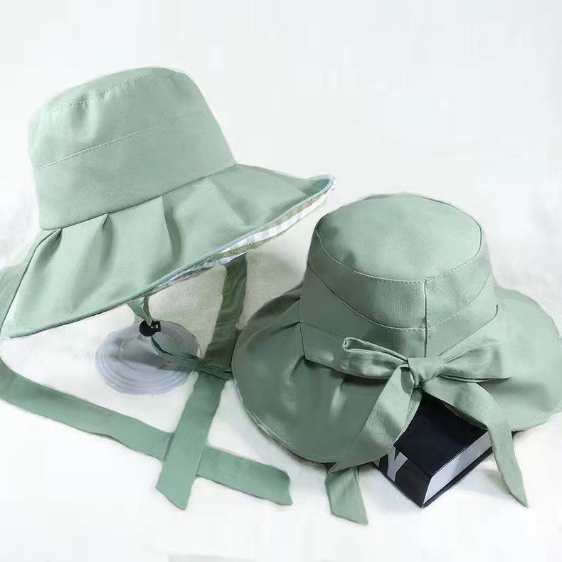 Summer sunshade sunscreen bow brim bucket hat women