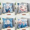 Gawr Gura Pillow Case For Car Sofa Decorative Home Doublesided Print Plush Square Throw Pillow Cushion Cover