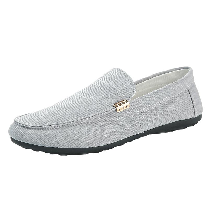 

Мужская обувь Весна Новые парусиновые туфли Удобные туфли на тонкой подошве для вождения Социальная обувь Мужская спортивная обувь Бесплатная доставка Акция 44 серый