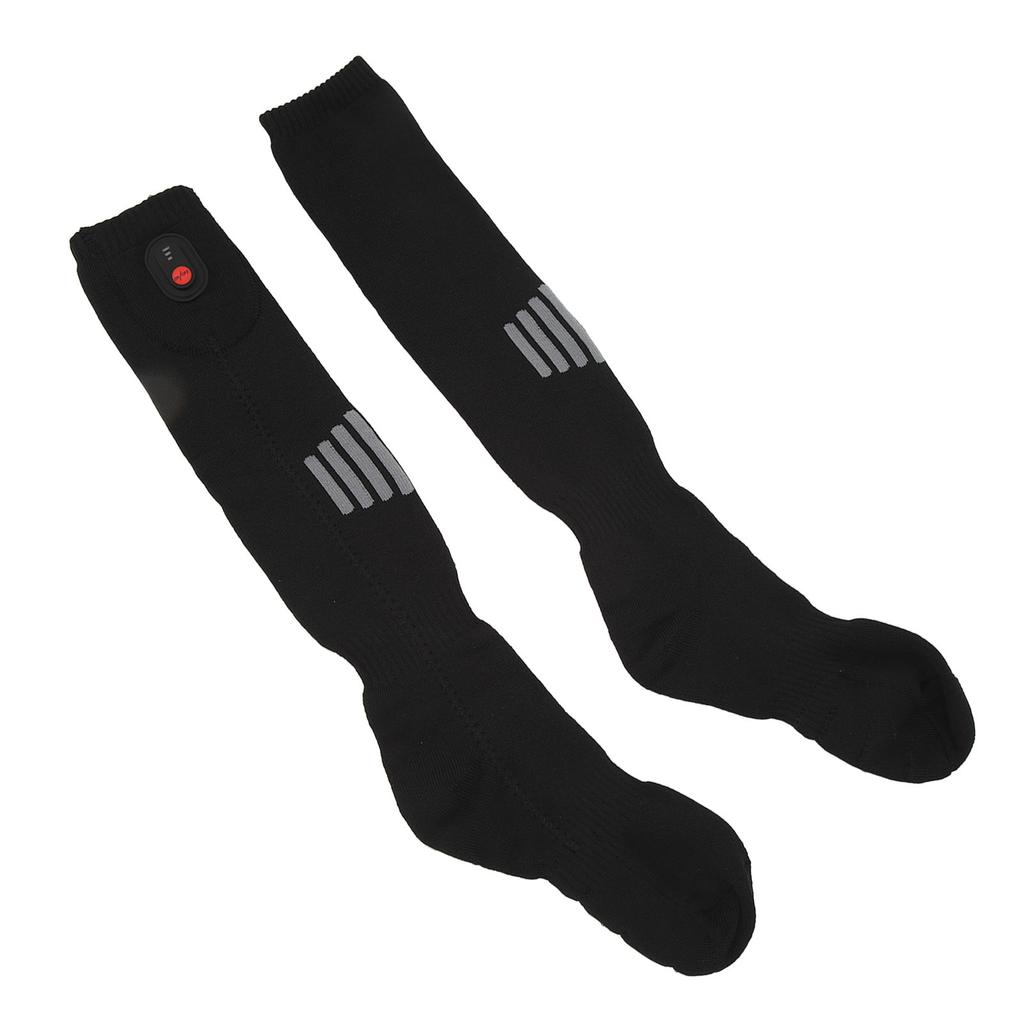 Heated Socks 3 Temp Modes Composite Fiber Rapid Heating Soft Cotton Elastic Battery Powered Socks for Winter Sports
