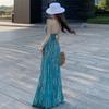 Thai neck sling dress female sexy backless seaside travel vacation photo skirt temperament beach dress