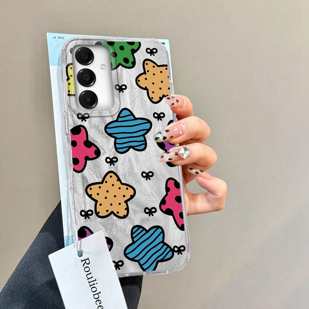 Colorful Circularl Dots Women Girls Phone Case for Samsung Galaxy A55 A56 A36 A26 A16 A53 A06 A14 A24 A34 A54 A15 A25 A35 Cover