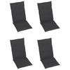 Foldable Garden Chairs 3 pcs with Cushions Solid Acacia Wood