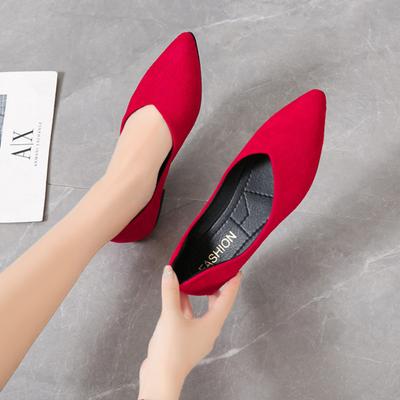 Women's Pointed Toe Flat Shoes Solid Color Slip On Shoes Casual Breathable Ballet Flats Women Flat Shoes Loafers