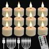 FPOO LED Candle USB Rechargeable Led Tea Light Set With Flashing Flameless Timed Remote Control Birthday Home Decoration Candles