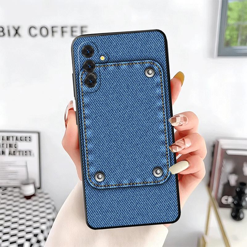 Retro Denim Pattern Soft Phone Case for Samsung A17 A37 A57 A16 A26 A36 A56 A15 A25 A35 A55 A14 A24 A34 A54 A13 A23 A33 A53 A52