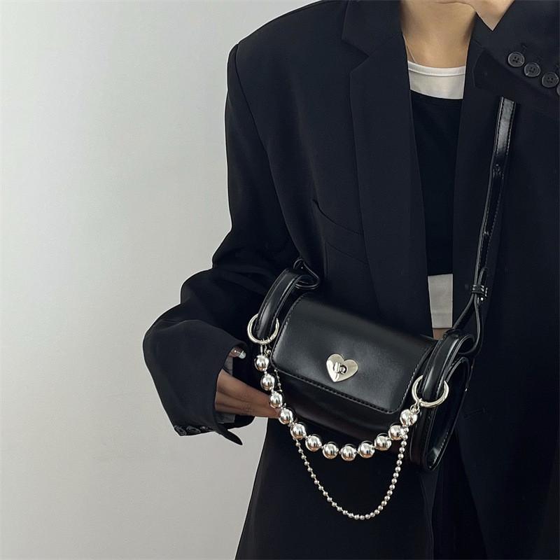 IELGY lock love chain cylinder bag, high-end shoulder messenger bag