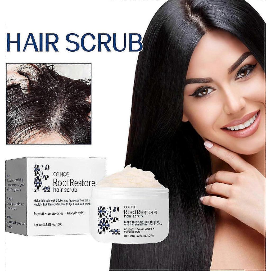 Root Restore Hair Scrub, 100g Root Repair Hair Scrub, Removes Loose Dandruff Flakes, Deeply Cleaning Hair And Sclap