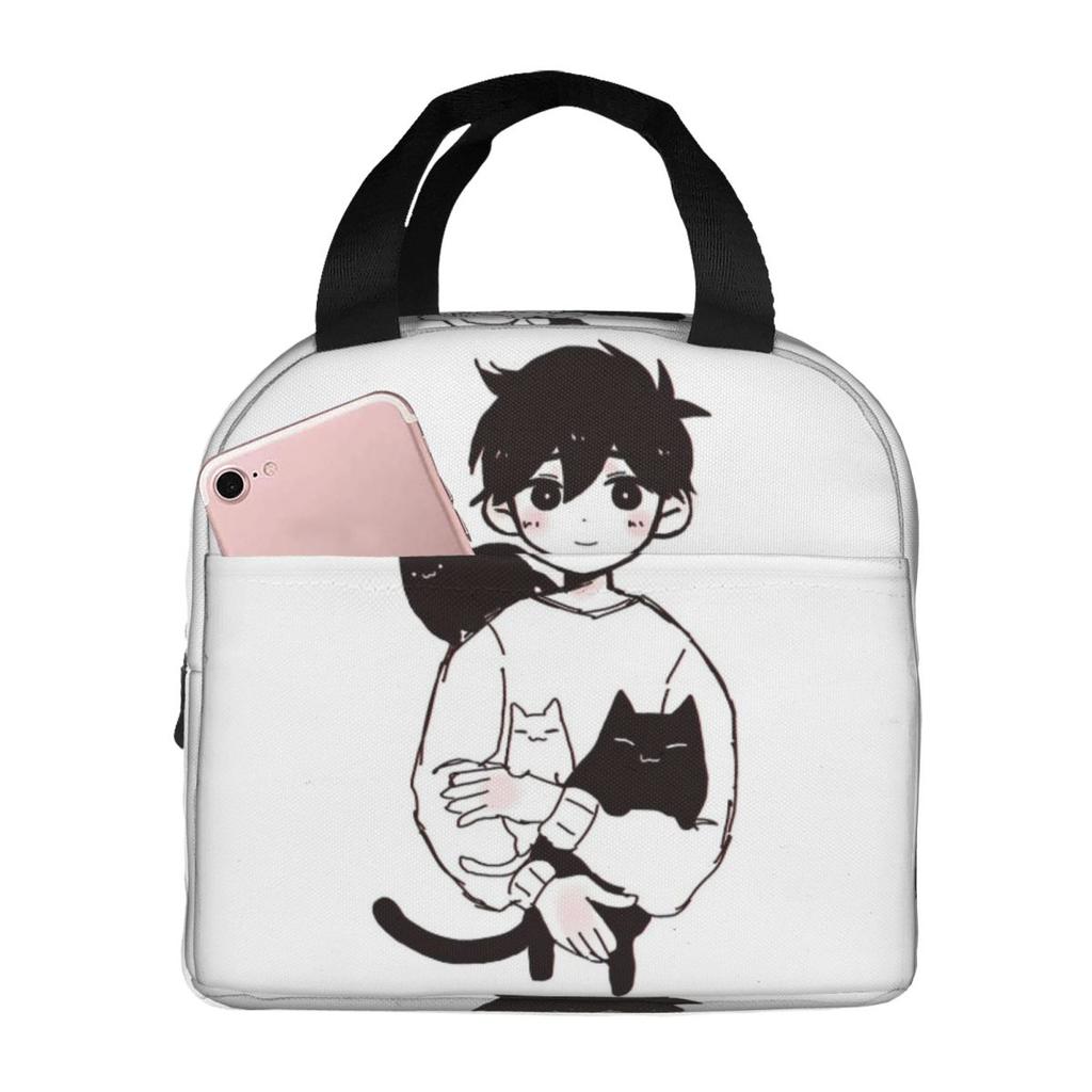 Omori Sunny And Mewo Insulated Lunch Bag for Women Children Portable Food Boxes Thermal Lunch Box Tote