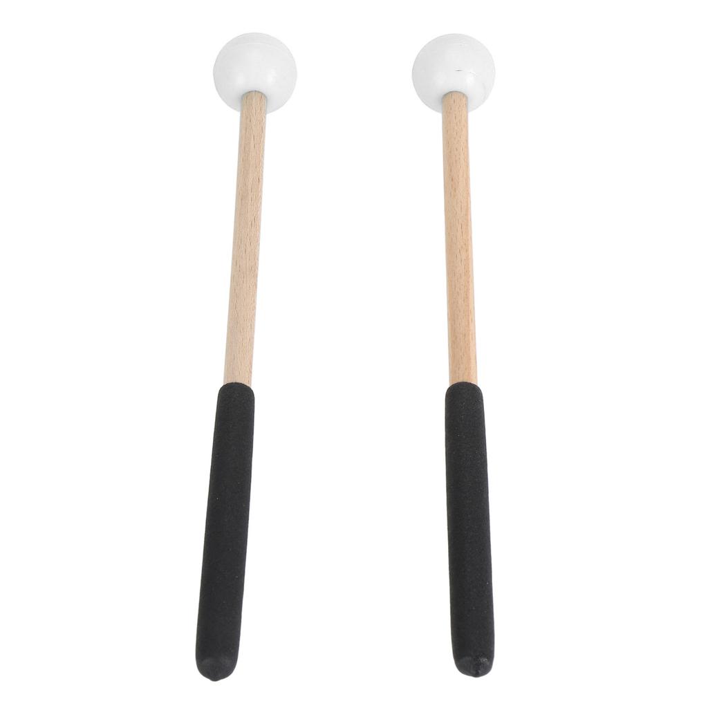 1 Pair Percussion Mallet Rubber and Maple Multifunctional Tongue Drum Mallet for Concert
