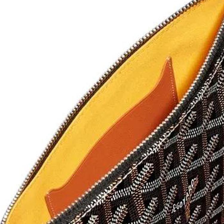 Goyard Senat Y Monogram Canvas And Calfskin Zip Wallet Clutch Mini Unisex Wallets Brown SENAT2MINTY-01CL03P