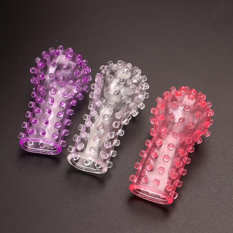Finger Stimulators Spikes Flexible Textured Sex Toys Clit G-Spot Dotted Sleeve Clenched Masturbation Barbed Unisex