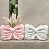 1pc Ceramic Bow Toothbrush Holder Ornament Ceramic Toothbrush Toothpaste Storage Rack Bathroom Accessories Brush Holder