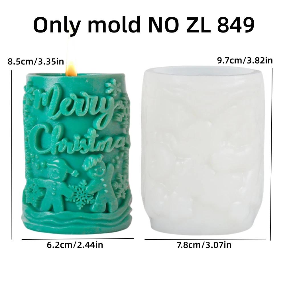 Santa Claus Candles Lying on the Christmas Tree Silicone Mold Christmas Gift Box Christmas Tree Climbing Santa Claus Resin Molds