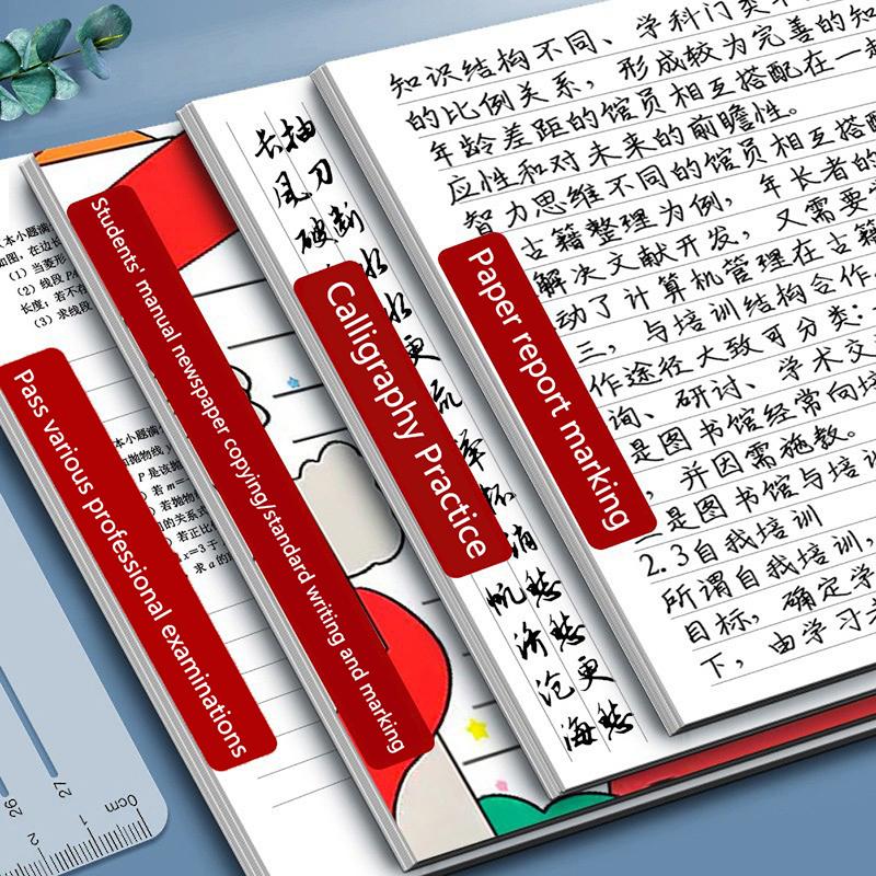 Kalligraphie-Schablone, gerade Linie, A4, klares Lineal, Schreibwerkzeug, Geometrie-Vorlage
