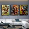 Graffiti Art African Black Woman Posters and Prints Abstract African Girl Canvas Paintings On the Wall Art Pictures Wall Decor