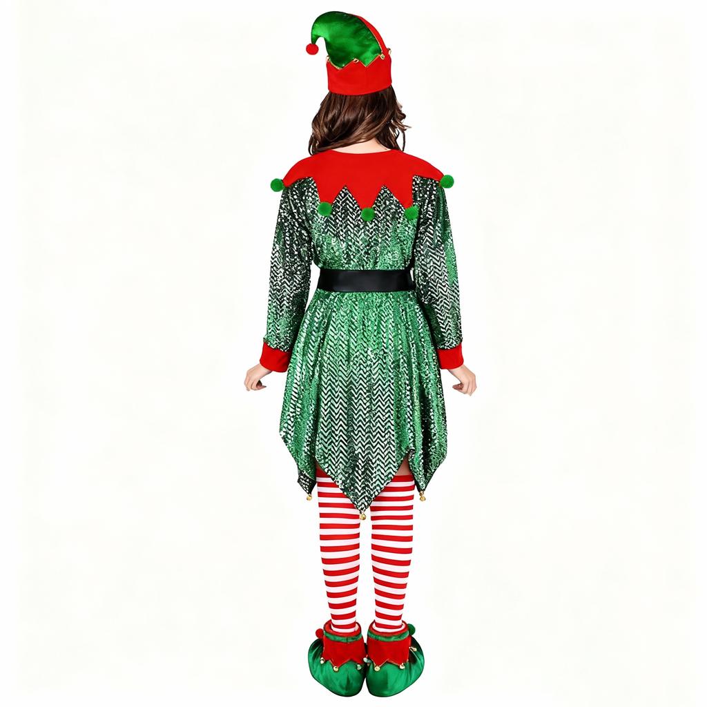 Christmas Lady Sequined Party Performance Dress