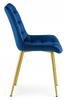 BERA chair - navy blue velvet / gold legs x 1