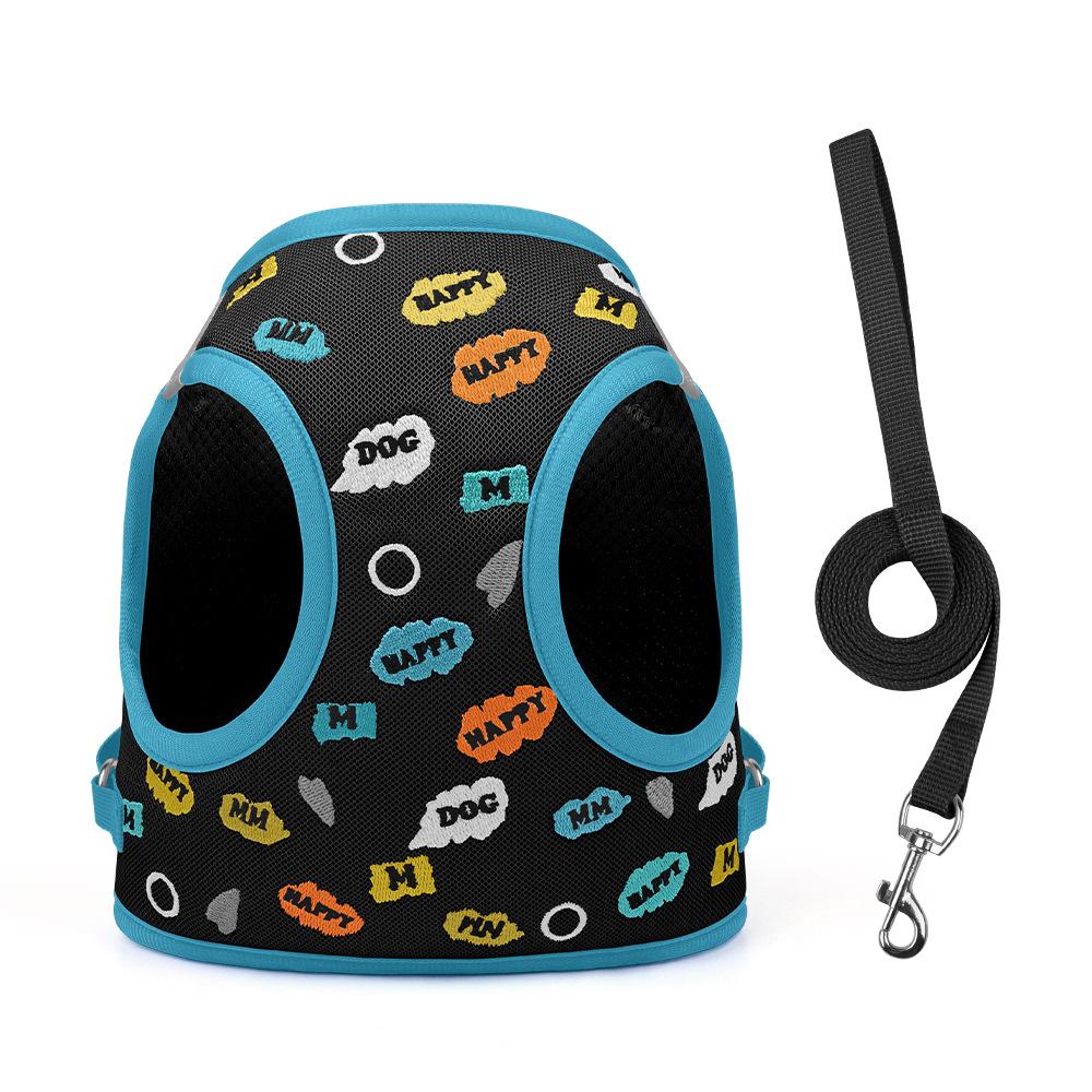 New cat leash cute small and medium-sized dog chest strap vest type pet chest back anti-break free full package