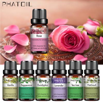 PHATOIL 10/20/30 ml ätherisches Patchouli-Pflanzenöl für Spa, stärkt die Immunität, Hautpflege, reinigt die Luft, bakterizid, wasserlösliches Lavendel-Rosenöl