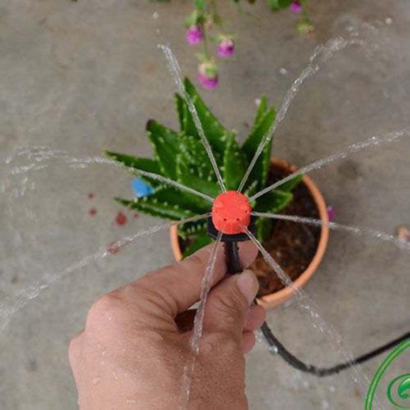 50 Pcs Irrigation Plastic Micro Flow Dripper Drip Head Irrigation Sprinklers Adjustable Water Drippe