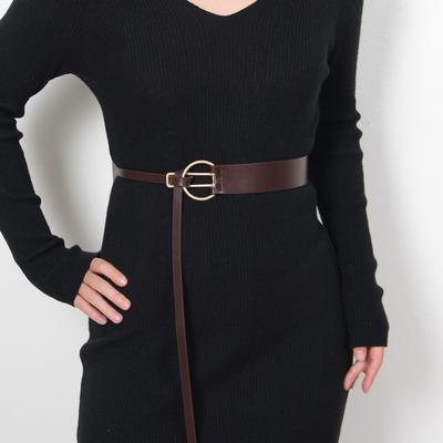 Imitatleder Damen Gürtel Verstellbarer Taillenumfang Kleid Hemd Mantel Bund Mode Accessoires