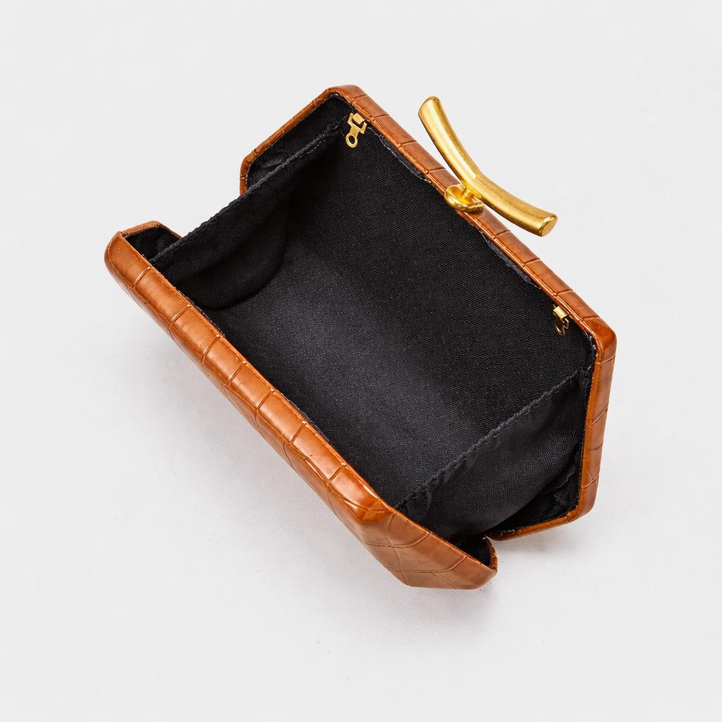 Vintage Krokodilmuster Abendtasche für Damen Modische Schulterhandtasche Hochzeitsfeier Tasche mit Kettenriemen
