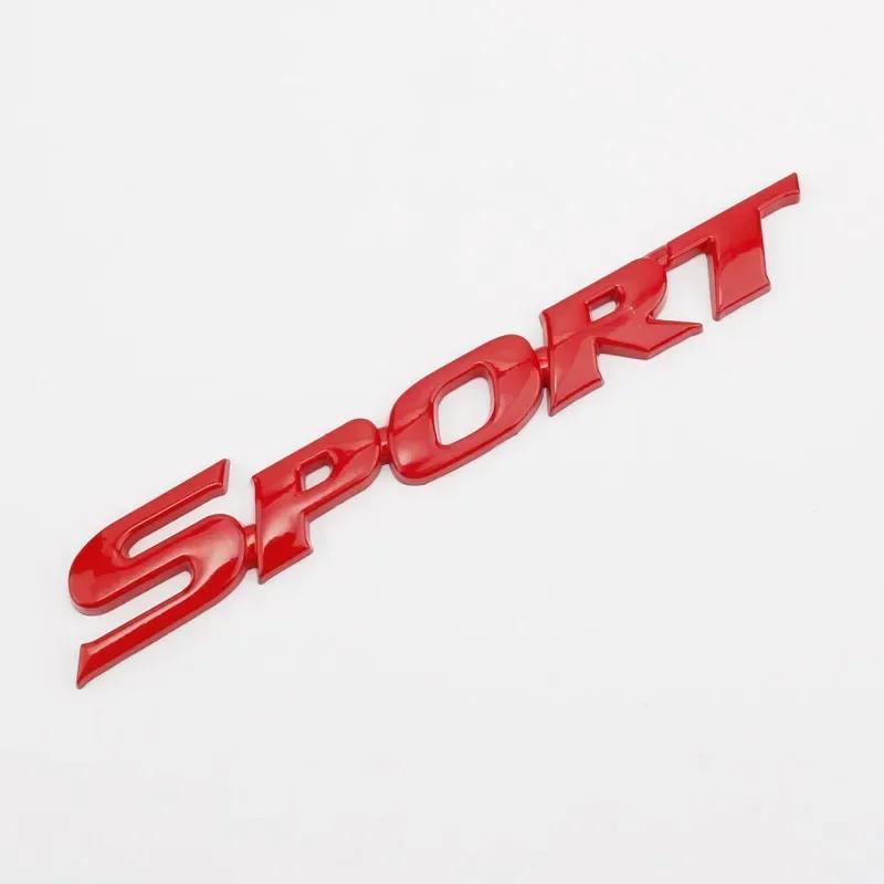 

3D Metal SPORT Logo Fender Emblem Rear Trunk Badge Sticker Decals for Toyota Highlander Yaris Corolla Camry CHR Car Accessories червоний