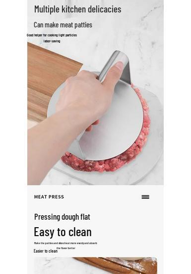Food-Grade Stainless Steel Dumpling and Pie Dough Presser