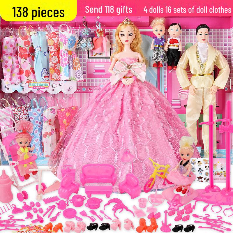 

Подарочный набор для детей: кукла Барби и папа, 30 см, принцесса, нарядная Barbie Doll Gift Box