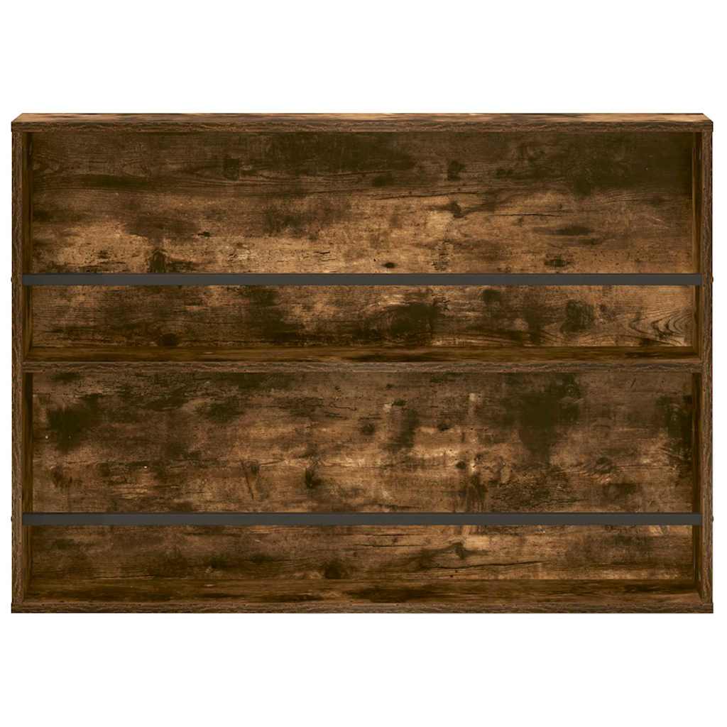 Magazine Shelf Smoked Oak 100 x 12 x 70 cm Wood Based Material