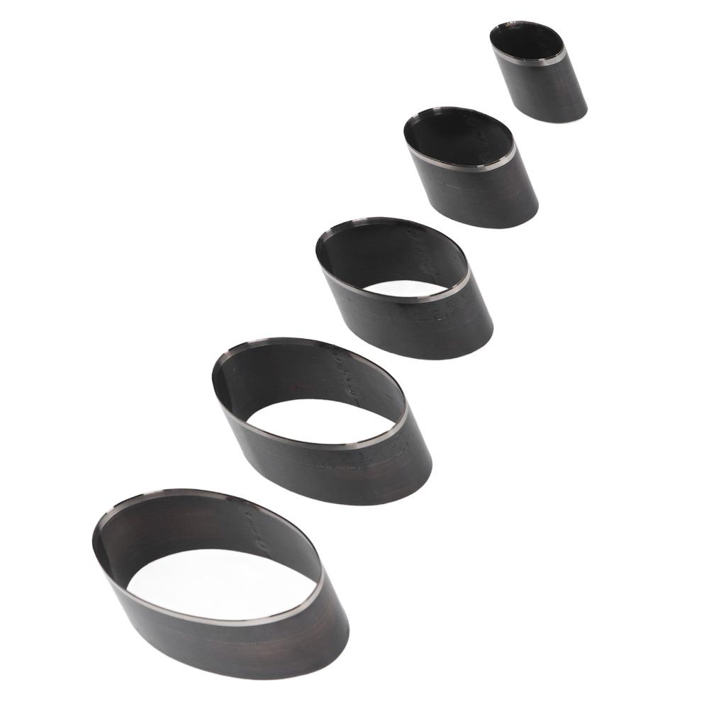 5Pcs Hollow Leather Punch Die Set Steel Oval Hole Punch  For Handmade DIY Leather Craft