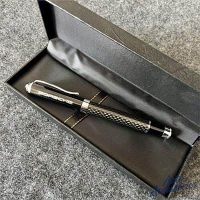 Bolígrafo de Firma de Gran Capacidad Carcasa de Bolígrafo de Metal Bolígrafo de Bola Duradero Pegatina Para Porsche Panamera Spyder Carrera Macan Cayman 911