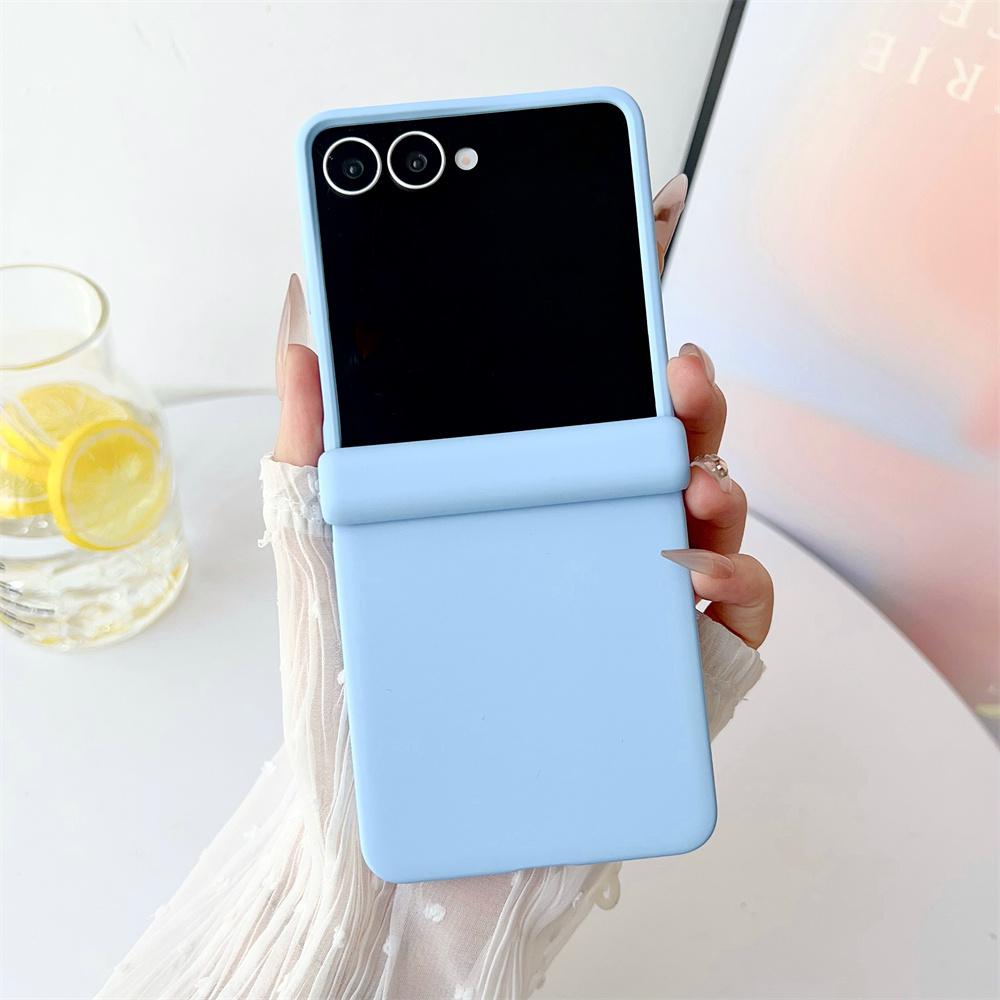 Skin Feel Candy Color Matte Phone Case for Samsung Galaxy Z Flip7 FE Flip 7 6 5 Flip 4 3 Hinge Protective Hard Back Cover