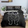 Cartoon Dog Duvet Cover Cute Pet Printed Bedding Set Comforter Covers Twin King Quilt Cover With Pillowcase Bedclothes 2/3Pcs