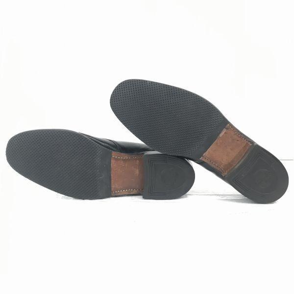 80s-90s Vintage USA FLORSHEIM Leather Goodyear Welt U-tip 28.0 Black Dress Business shoes(USED)