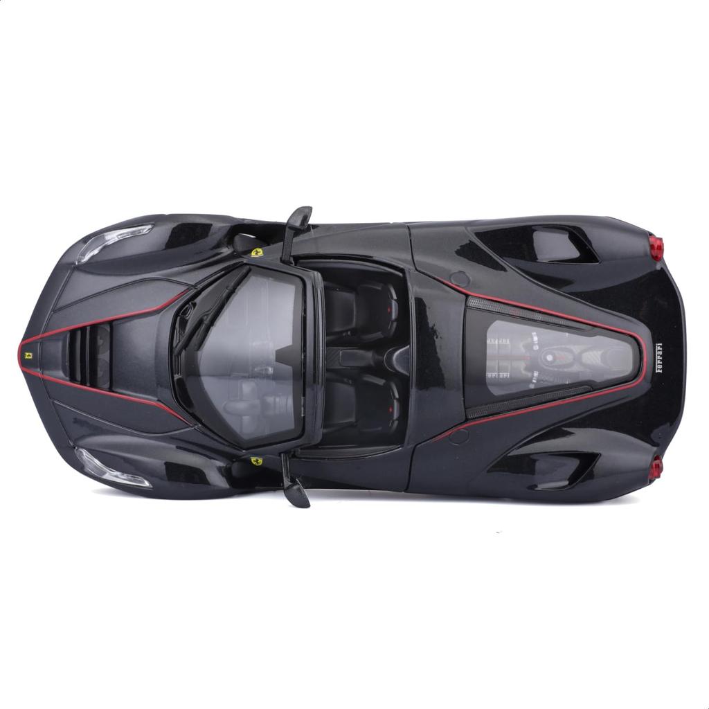 Bburago 1/24 Scale Ferrari LaFerrari Aperta Black / Diecast Model Car, Finished Model, 18-26022 BK [Parallel Import]