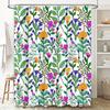 Trendy Floral Shower Curtain 3D Printed Waterproof Fabric for Bathroom Decor Available in Multiple Sizes on