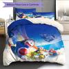 Doraemon3 Pattern Bedding Quilt Set Home Decoration Gift (1 * Duvet Cover + 2 * Pillowcase Without Core)