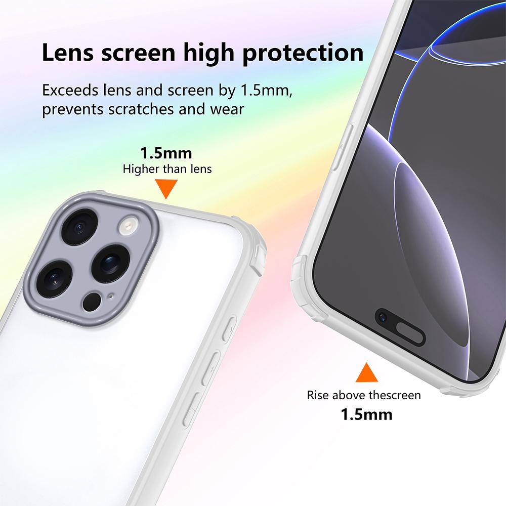 For iPhone 15 Pro Max Case Reinforced Corner Shockproof TPU + Acrylic Phone Cover