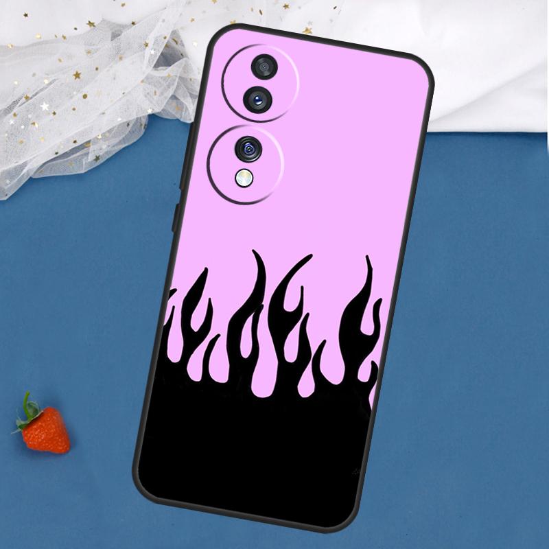Fashion Design Flame Pattern Case For Honor Magic 7 5 6 Lite 8 Pro 200 400 50 70 90 X8c X8b X9a X9b X9c X9d Win RT Cover