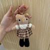Cute Long-Legged Kitty Plush Pendant with Changeable Skirt - Ins Style Doll Keychain for Backpacks