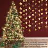 Glitter Gold Star Garland - 104 Ft Banner Backdrop for New Year, Birthday, Wedding & Party