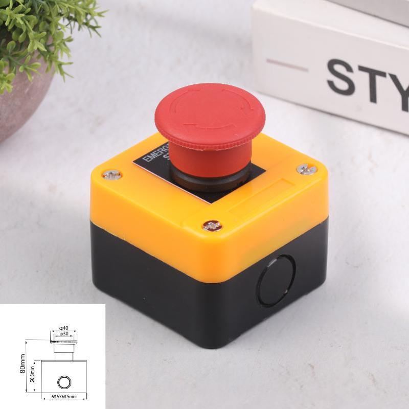 new 1NC E-stop Push Button Switch 10A Latching Button Switch CNC Exigent Stop Switch For Electrical Industrial Emergency Stop