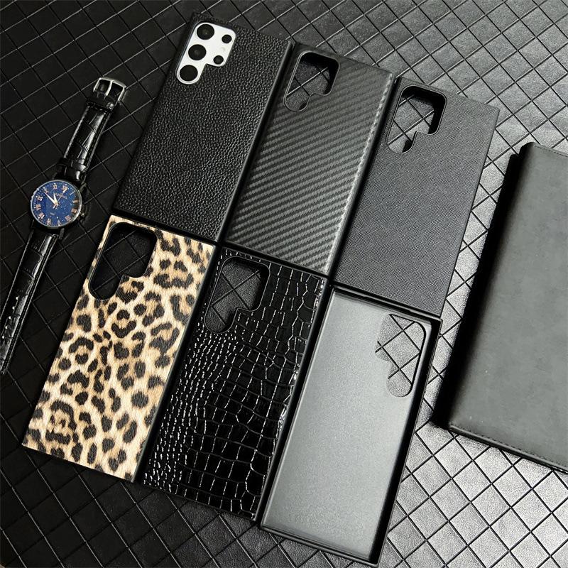Anwendbar für Samsung S26Ultra Lederstruktur Handyhülle S25Ultra Matt S24Ultra Sturzfest S23 Schutzhülle